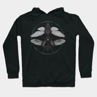 Cicada+Scarab B&W Hoodie